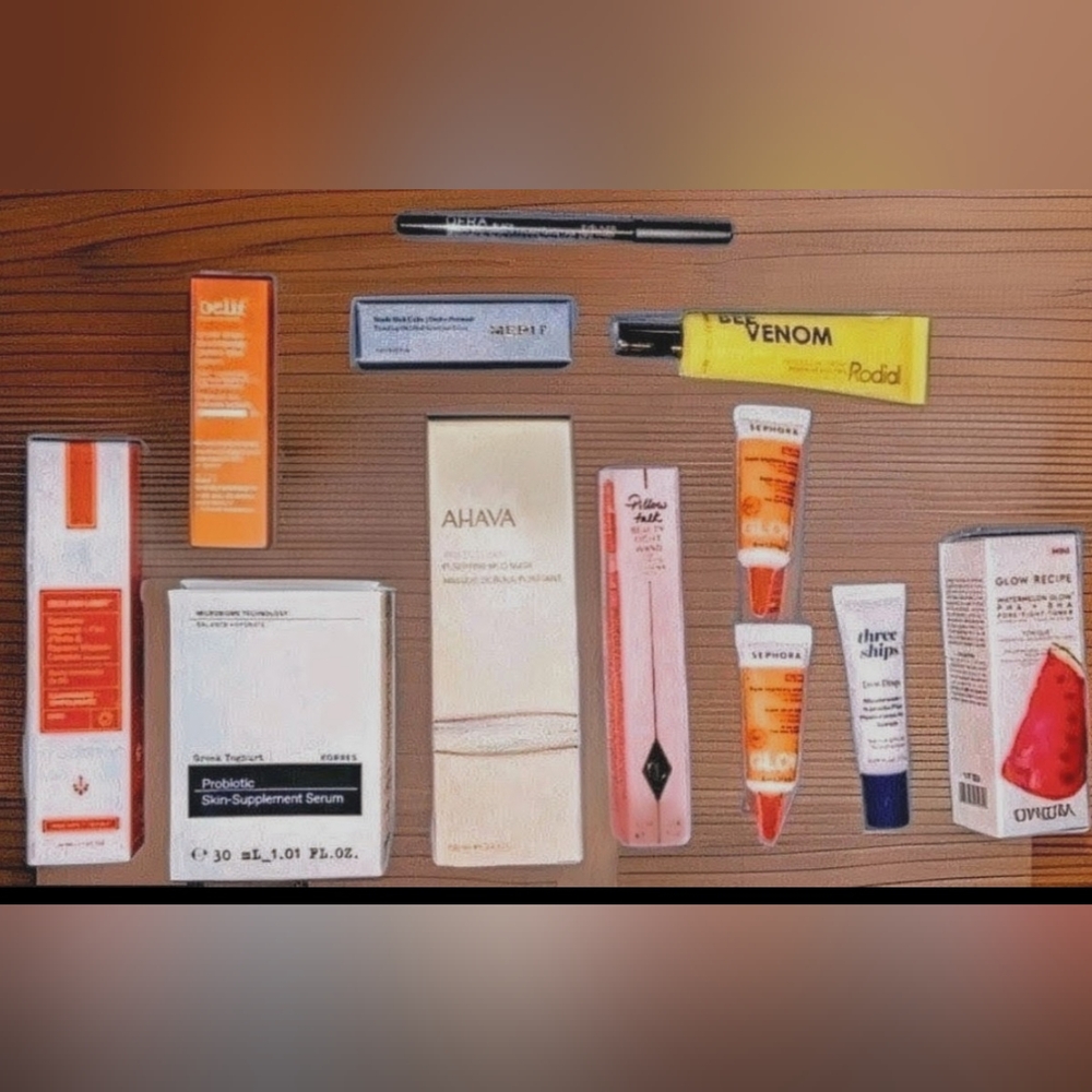 $400+ 13PC Skincare Makeup LOT Korres Tilbury Ahava Sephora Merit Rodial Bee NEW